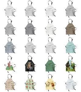 Ambesonne Unisex Indoor Use Apron Bib Adjustable Neck Strap for Garden Cooking