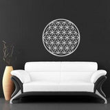 Seed Flower Of Life Mandala vinyl sticker wall art mural available in 7 different sizes and 30 different colors