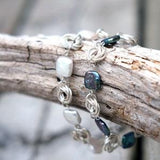 Freshwater pearl bracelet | Chainmaille Bracelet | Wire Roses | Bridesmaids gift set | june birthday | birthstone gift | bouquet of roses