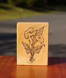 Lily Flower Wood Mounted Rubber Stamp by PSX F-1018