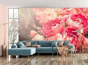 3D Pink Peony Flowers 2154 Wall Paper Wall Print Decal Deco Wall Mural CA Romy