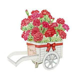 Carnation Wagon Bouquet Pop Up Mother's Day Card