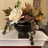 Multicolor Artificial Arrangement in Bronze Vase