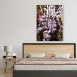 Pink Orchid Bouquet  Wall Art GlassFloral SPA Salon Decor Nature Theme Bedroom Decoration Minimalist Interior Decor