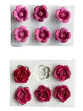 Six-hole Small Flower Blossom Plum Blossom Rose Peony Flower  Silicone Mold Kit