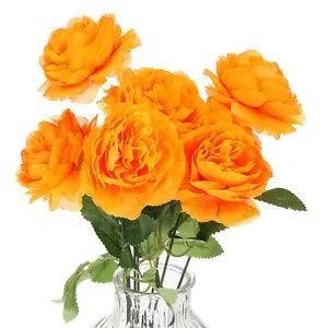 Peonies Artificial Flowers, Fake Peonies Artificial Peony Home Decor, Orange