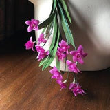 Purple Orchids Silk Flower Spray for Melbourne Cup, Millinery, Couture, Bridal, Derby MF