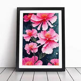 Carnation Flower Splatter Vol.3 Framed Wall Art Poster Print Picture Large