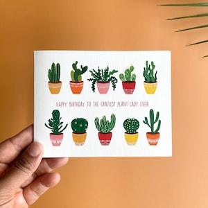 Plant birthday card, birthday card, for her, for plant lady, blank greeting card, mom birthday card, for plant lover, birthday greeting card