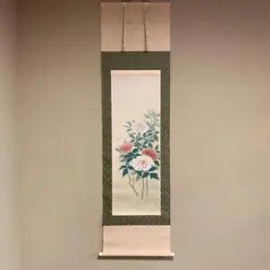 Hanging Scroll, Rusaku Higuchi, Fuki Flower Picture, Boxed, Peonies, All Year Ro
