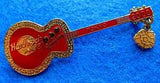 TOKYO GARNET BIRTHSTONE CARNATION FLOWER DANGLE RED GIBSON GUITAR Hard Rock Cafe