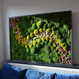 Modern wall art.Wall Art.Nature Room Decor. Real Moss. Moss frame. Chartreuse green Moss Wall .Botanical Art.