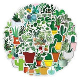 PLANT STICKER PACK, 10 Random Green Plant Stickers, Anime, Vinyl Reusable Sticker, Laptop, Water Bottle Stickers, Scrapbook Stickers, Skater