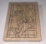 The Cottage Stamper Lily Stained Glass Stamp K839 Floral