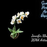 OOAK Small White Moth Orchid ~ Dolls House Miniatures ~ 12th Scale ~ Cold Porcelain Flowers-Miniature Flower - Jennifer Khan