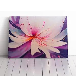 Carnation Flower Splash Vol.3 Abstract Canvas Print Wall Art Framed Large