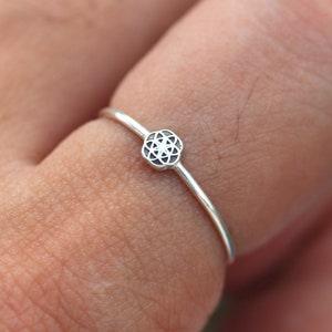solid 925 silver Flower Of Life ring,Seed of Life jewelry,Geometry ring,Geometry jewelry,Yoga Jewelry