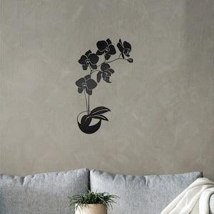 Metal Wall Art, Flowers, Orchid, Floral, Black, Decor