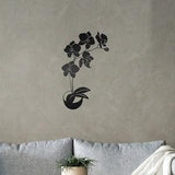 Metal Wall Art, Flowers, Orchid, Floral, Black, Decor