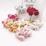 Mini Bouquet Silk Plastic Flowers DIY Home Party Decorations Artificial Flower