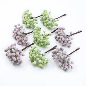 6Pcs Artificial Plants Flowers Wreaths Vases DIY Home Wedding Decorative Crafts