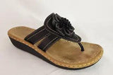 Cliffs Carnation Black Sandals Thong Comfort Shoe by White Mountain Size 7.5