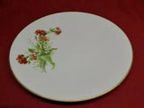 Vintage W. A. Pickard Hand Painted  Dinner plate * red carnations? * gold edge