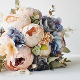 Eucalyptus Peony Bridal Bouquet, Silk Wedding Flowers, Vintage Wedding, Rustic Wedding, Shabby Chic Wedding, Bride, Bridesmade