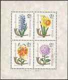 Hungary 1963 Stamp Day/Flowers/Plants/Nature/Narcissus/Lily 4v m/s (n39962)