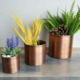 Copper plant pot,Copper planter set, Antique flower pot, flower pot set, bestfriend gift,