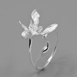 Orchid Ring Handmade Jewelry Dainty flower ring Floral Jewelry Minimalist Jewelry Plant Ring Statement Ring Orchid Wrap Ring gift for mom