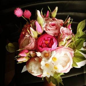 Wedding bouquet  high quality crepe paper flowers - choose how many do you need - 5 or 9 ... wedding flowers bouquet paper wedding Bridal