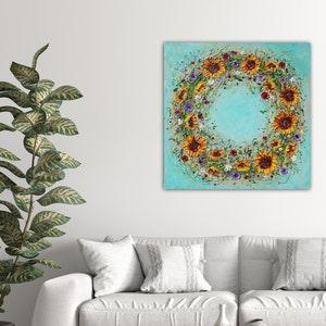 Garden Treasures | Unique Contemporary Floral Art | Modern Textured Original Artwork | Impasto Palette Knife Flowers Painting for Home D??cor