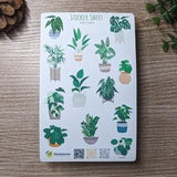 House Plants Sticker Sheet | Journal Stickers | Planner Stickers | Scrapbook Stickers