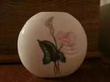 Royal Crown 5"  Porcelain Calla lily design Flower vase Made in Japan