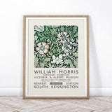 William Morris Exhibition Poster, Art Nouveau, Morris Flower Pattern, Home Decor, Gift Idea, Green Flower Print, Bedroom Wall Decor 53A