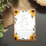 Sunflowers Save the Date Cards or Save the Evening or Weekend With Envelopes - Save the Dates Wedding Announcement