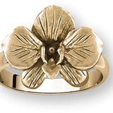 Orchid Jewelry 14k Gold Handmade Orchid Flower Ring  OR5-RG
