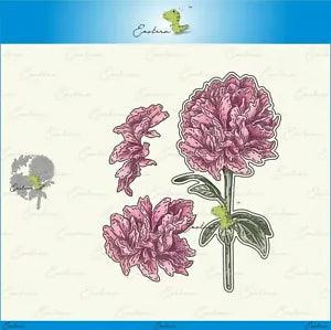Beautiful Peony Flowers Metal Cutting Dies Die Cut Scrapbooking Card Craft