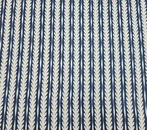 Oceana in Vintage Indigo / Ivory BTY Serena and Lily 100% Linen Fabric Oceana