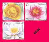 MOLDOVA 2019 Nature Flora Plants Flowers Water Lily Nenuphar Pods 3v Mi1098-1100