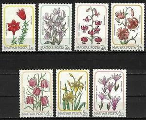 HUNGARY:1985 SC#2954-60 MNH Flowers Lilies p023