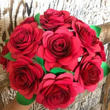 Gift bouquet - paper flowers - nursery decor - paper flower bouquet - red rosettes - Valentines bouquet
