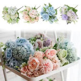 Silk Peony Artificial Fake Flower Bunch Bouquet Wedding Party Home Garden Decor
