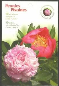 Canada 2262b Peonies booklet BK369 MNH ** (BK 369)