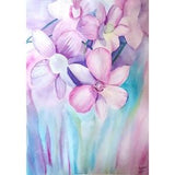 Orchid Painting Flower Original Watercolor Art Floral Artwork Plant Wall Art Botanical Illustration 17