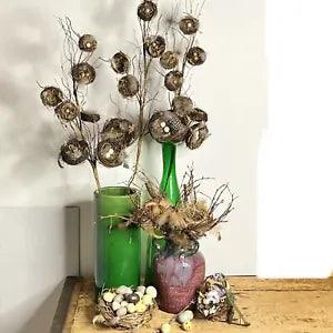 XL 30" BIRDS NESTS ON STEMS BRANCHES Grapevine EASTER SPECKLED EGGS Floral Decor