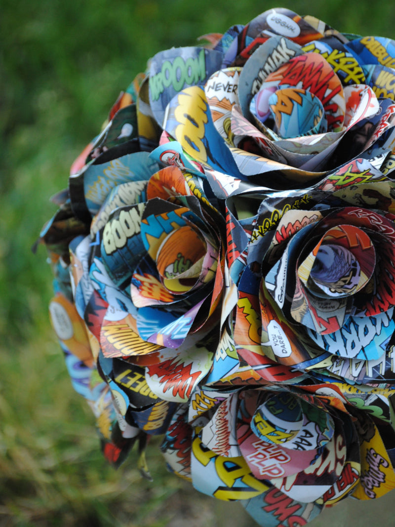 Comic Book Roses. Your Choice!  Wedding, Birthday, Anniversary, Centerpiece. Unique Gift. ANNIVERSARY