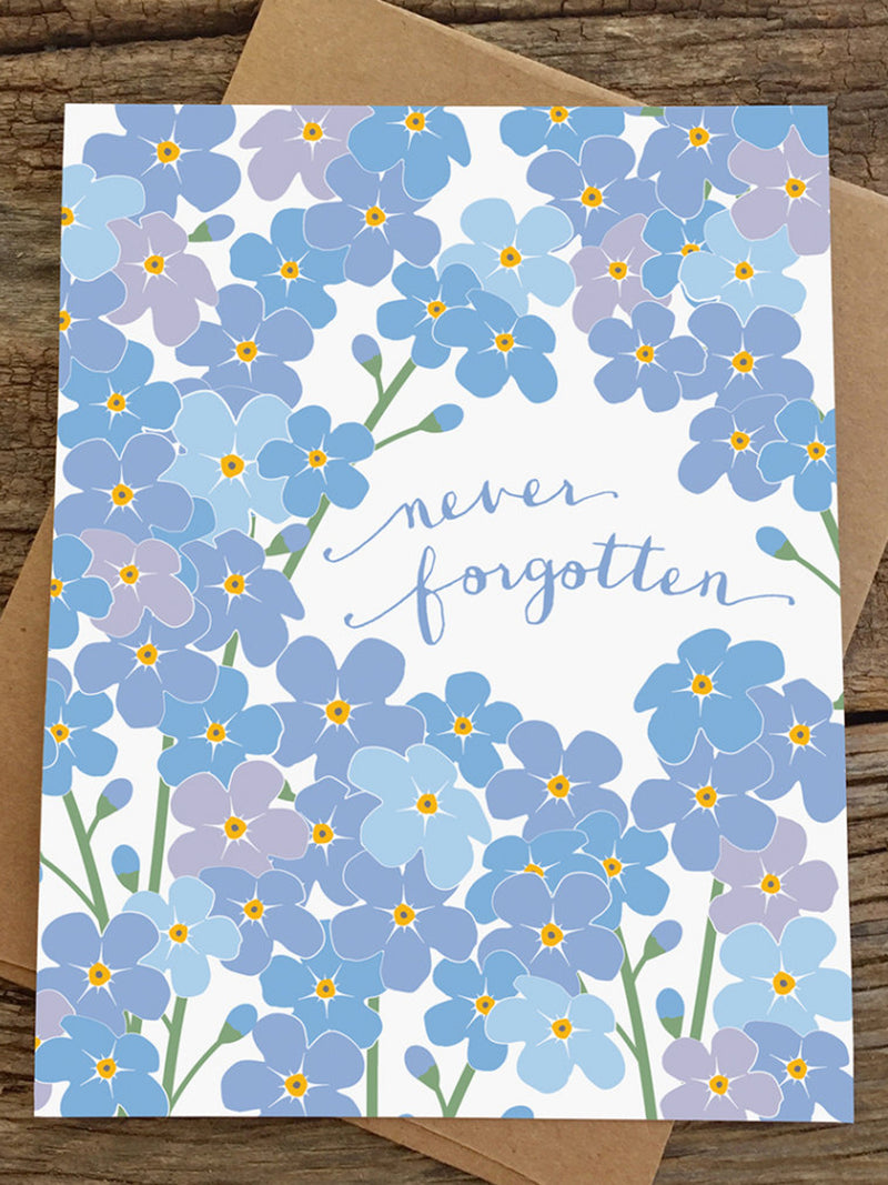 sympathy card / condolence card / forget-me-nots sympathy flower
