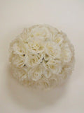 Ivory Rose Flower Ball Pomander Wedding decoration Ball Silk Rose Kissing Ball Faux Flowers/Mutiple sizes/Aisle decor/ Centerpiece silk flower